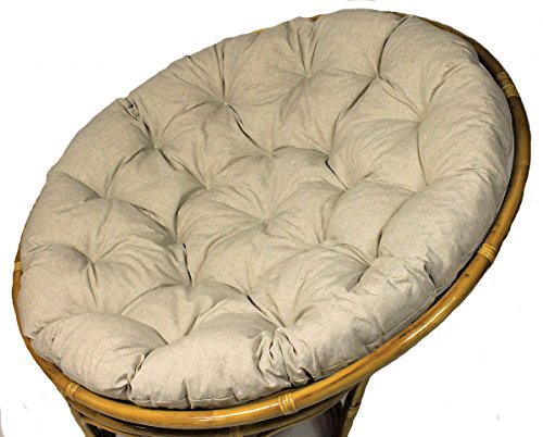 Rattani - Polster für Papasansessel, Auflage, Ersatzpolster Papasan D 120 cm, Stoff Loneta Soft Gray, Made in EU von Rattani