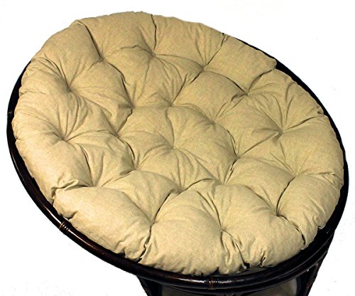 Rattani - Polster für Papasansessel, Auflage, Ersatzpolster Papasan D 130 cm, Stoff Loneta Soft Gray, Made in EU von Rattani