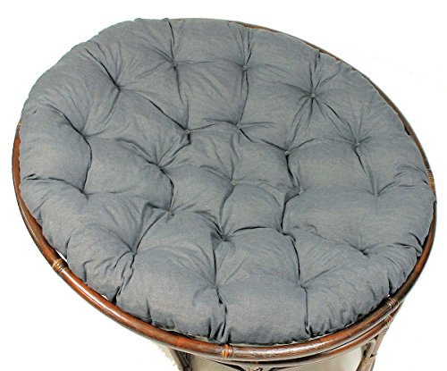 Rattani - Polster für Papasansessel, Auflage, Ersatzpolster Papasan D 130 cm, Stoff Loneta anthrazit, Made in EU ! von Rattani