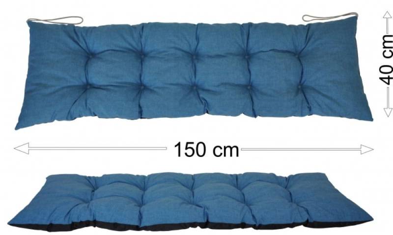 Rattani Polsterauflage Polster Kissen für Gartenbank Gartenmöbel 150 x 40 cm, (1 Stück, Sitz oder Rückenkissen), Unterseite Wasserabweisend . Oberseite in vielen Farben . von Rattani