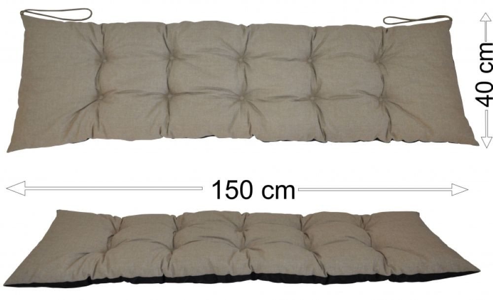 Rattani Polsterauflage Polster Kissen für Gartenbank Gartenmöbel 150 x 40 cm, (1 Stück, Sitz oder Rückenkissen), Unterseite Wasserabweisend . Oberseite in vielen Farben . von Rattani