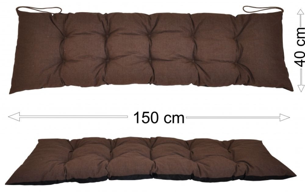 Rattani Polsterauflage Polster Kissen für Gartenbank Gartenmöbel 150 x 40 cm, (1 Stück, Sitz oder Rückenkissen), Unterseite Wasserabweisend . Oberseite in vielen Farben . von Rattani