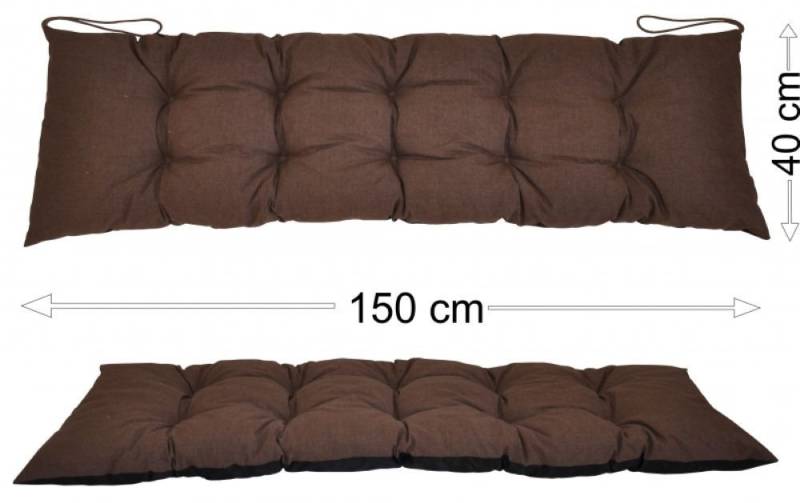 Rattani Polsterauflage Polster Kissen für Gartenbank Gartenmöbel 150 x 40 cm, (1 Stück, Sitz oder Rückenkissen), Unterseite Wasserabweisend . Oberseite in vielen Farben . von Rattani