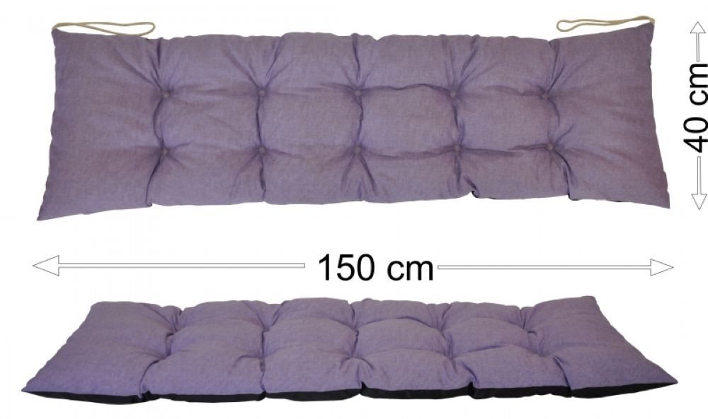 Rattani Polsterauflage Polster Kissen für Gartenbank Gartenmöbel 150 x 40 cm, (1 Stück, Sitz oder Rückenkissen), Unterseite Wasserabweisend . Oberseite in vielen Farben . von Rattani