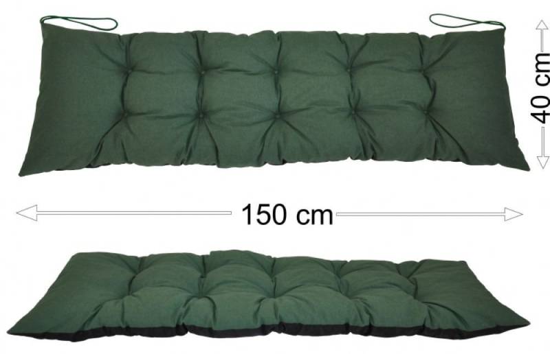 Rattani Polsterauflage Polster Kissen für Gartenbank Gartenmöbel 150 x 40 cm, (1 Stück, Sitz oder Rückenkissen), Unterseite Wasserabweisend . Oberseite in vielen Farben . von Rattani