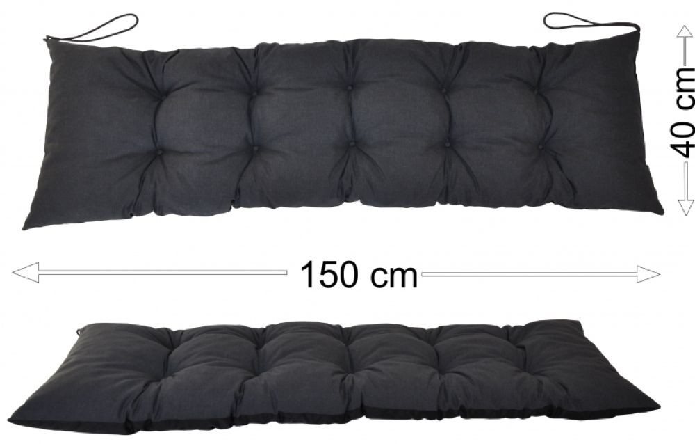 Rattani Polsterauflage Polster Kissen für Gartenbank Gartenmöbel 150 x 40 cm, (1 Stück, Sitz oder Rückenkissen), Unterseite Wasserabweisend . Oberseite in vielen Farben . von Rattani