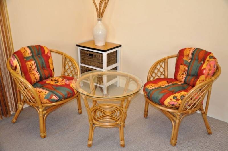 Rattani Rattanstuhl Rattangarnitur, Rattangruppe Bahama, Set 2 Rattansessel + Rattantisch Rattani Rattanstuhl Rattangarnitur, Rattangruppe Bahama, Set 2 Rattansessel + Rattantisch von Rattani