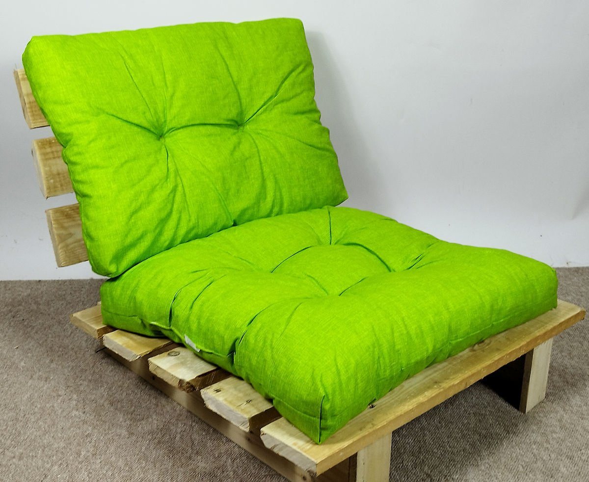 Rattani Sitzkissen Kissen / Polster für PE - Rattanmöbel, Set Sitz + Rücken hellgrün von Rattani
