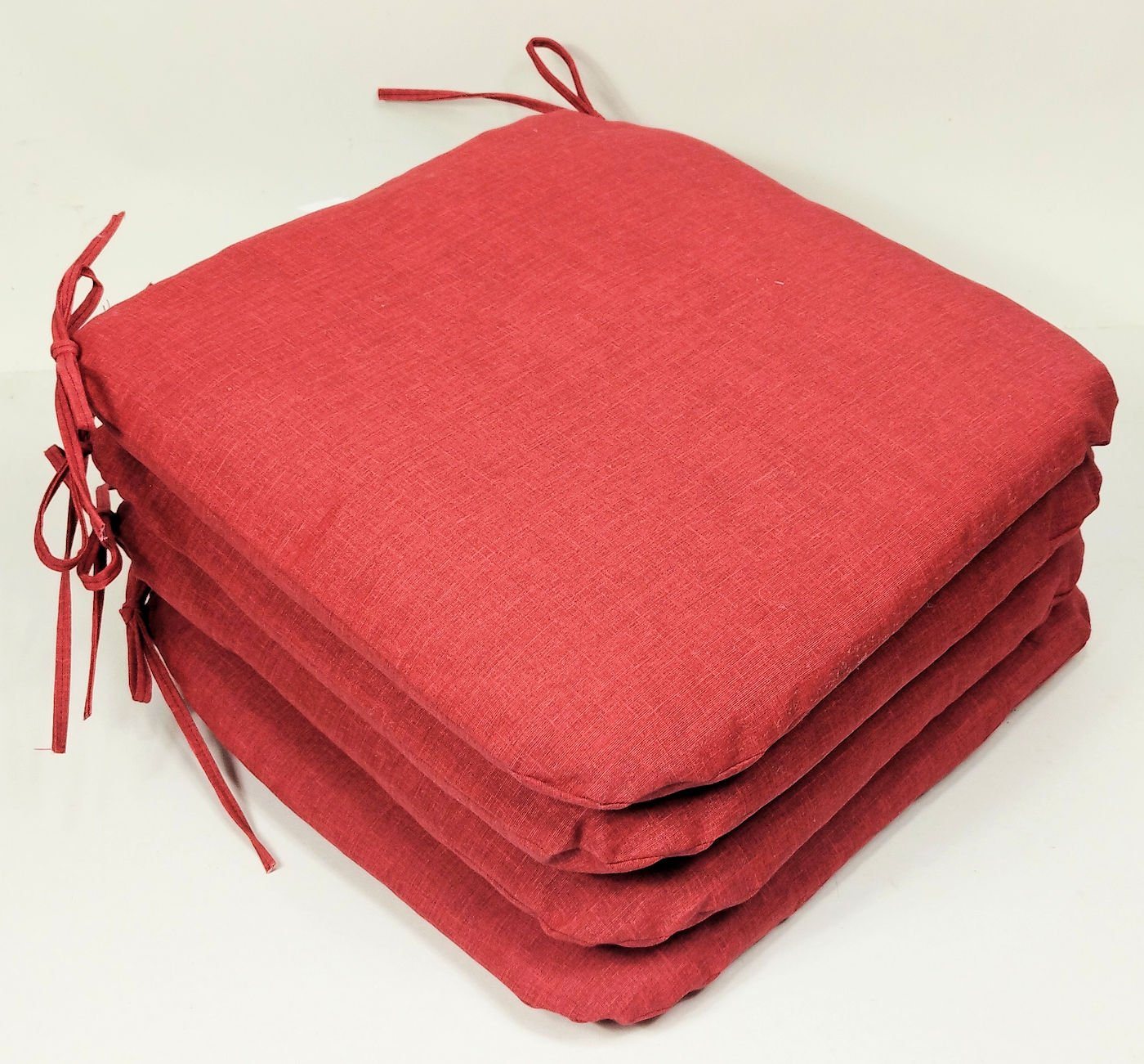 Rattani Stuhlkissen Sitzkissen Stuhlkissen Billy 40 x 40 cm Rot, Set 4 von Rattani