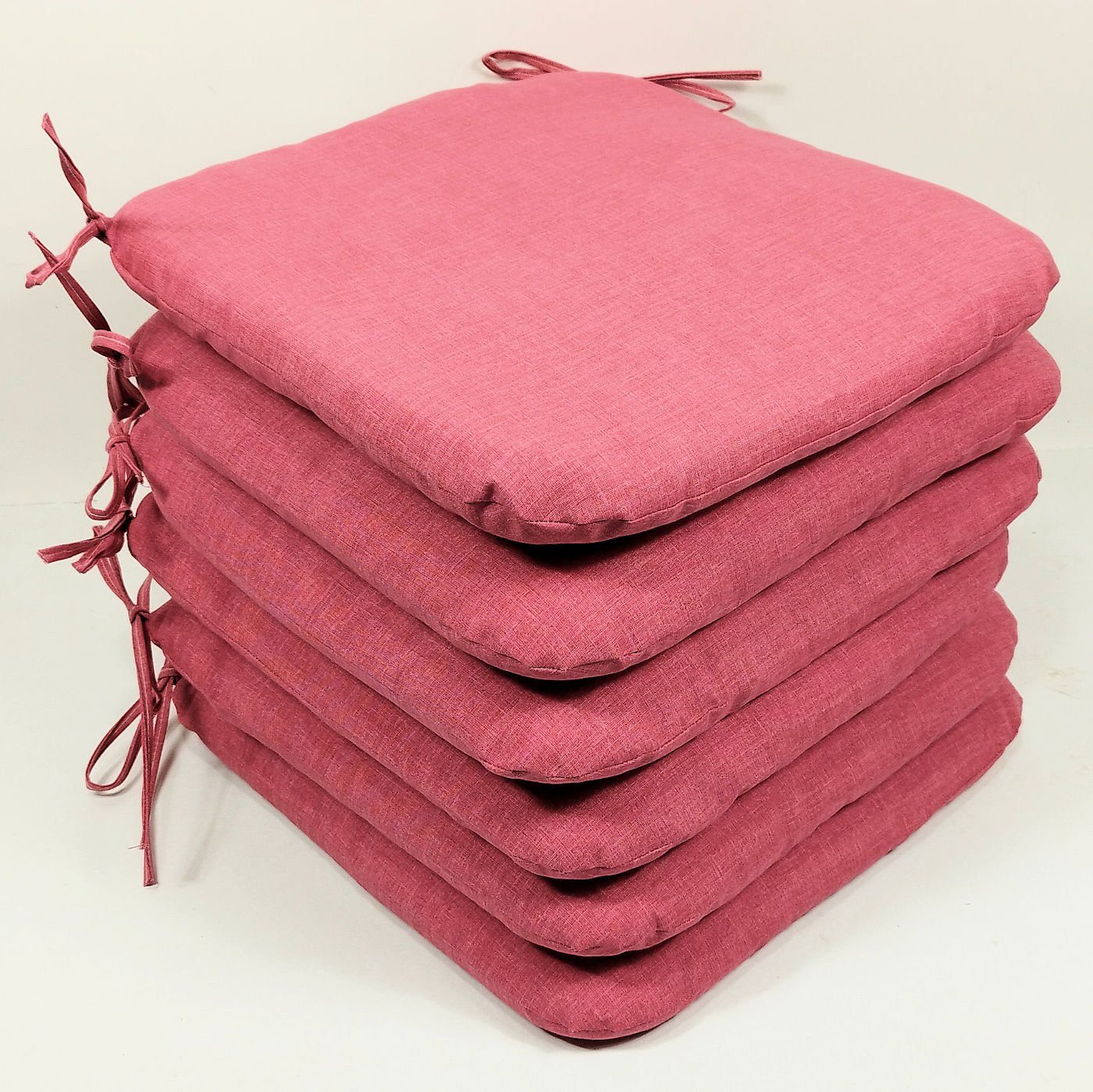 Rattani Stuhlkissen Sitzkissen Stuhlkissen Billy 40 x 40 cm alt rosa, Set 6 von Rattani