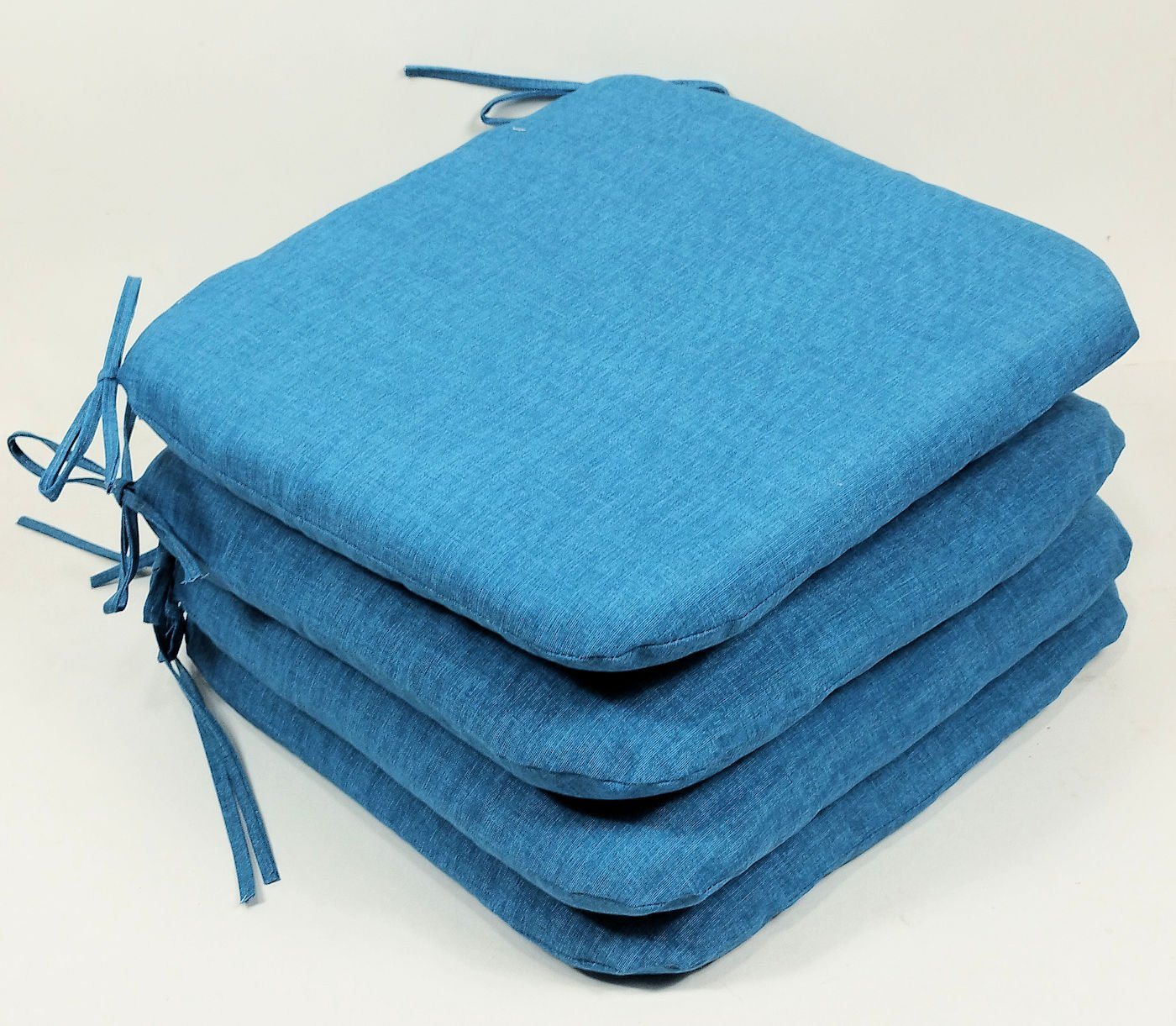 Rattani Stuhlkissen Sitzkissen Stuhlkissen Billy 40 x 40 cm hell blau, Set 4 von Rattani