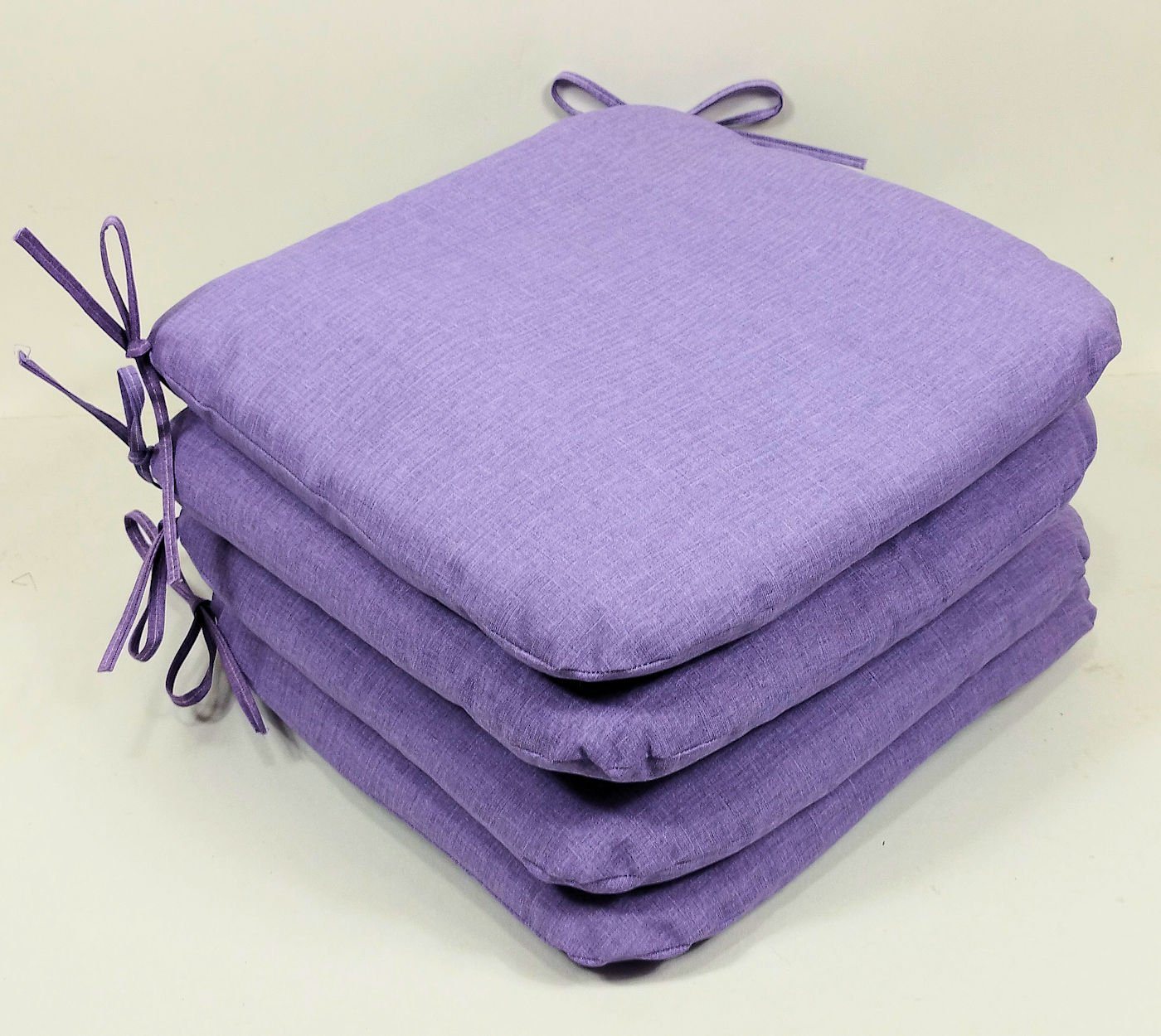 Rattani Stuhlkissen Sitzkissen Stuhlkissen Billy 40 x 40 cm violett, Set 4 von Rattani