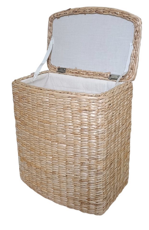 Rattani Wäschekorb Wäschekorb Wäschesammler Fb. natur 43 x 28 x 49 cm, Formschöner kleinerer Wäschekorb mit Innenfutter Rattani Wäschekorb Wäschekorb Wäschesammler Fb. natur 43 x 28 x 49 cm, Formschöner kleinerer Wäschekorb mit Innenfutter von Rattani