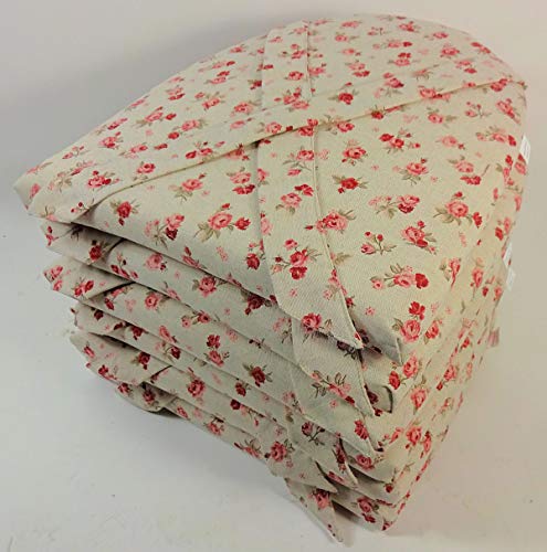 Set 6 x Stuhlkissen/Sitzkissen Marina halbrund mit Schleife 42 x 45 cm Dicke 5 cm, Fb. Mirha Leinen Rose - Made in EU Set 6 x Stuhlkissen/Sitzkissen Marina halbrund mit Schleife 42 x 45 cm Dicke 5 cm, Fb. Mirha Leinen Rose - Made in EU von Rattani