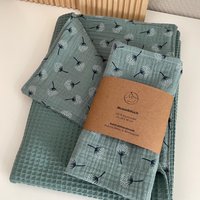 Babydecke Pusteblumen | Musselin Mit Waffelpique 100 X 70 cm Auch Als Geschenk-Set von RatzFratzHandmade