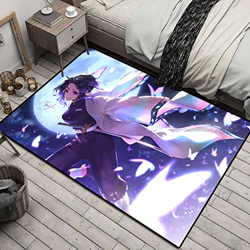 Rauans 3D Demon Slayer Teppich Anime Teppiche für Schlafzimmer Dekoration Fußmatten,A,40X60cm von Rauans