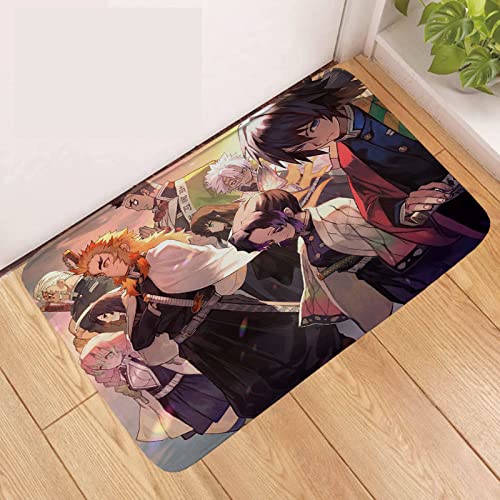 Rauans 3D Demon Slayer Teppich Anime Teppiche für Schlafzimmer Dekoration Fußmatten,A,50X80cm von Rauans