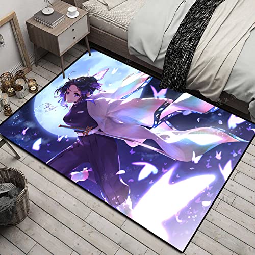 Rauans 3D Demon Slayer Teppich Anime Teppiche für Schlafzimmer Dekoration Fußmatten,A,80X120cm von Rauans