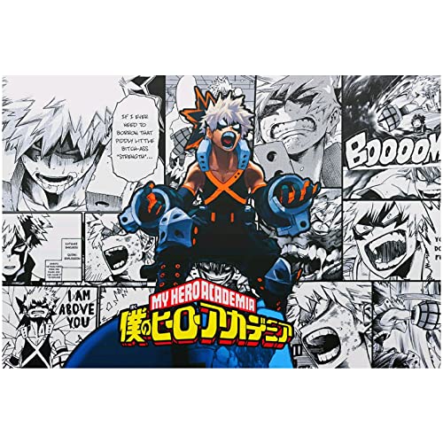 Rauans My Hero Academia All Heroes Welcome Fußmatte, Mehrfarbig, Wohnzimmerteppich, modern, kurzflorig, Pastell, Vintage, abstrakt, Größe,A,80X120cm von Rauans