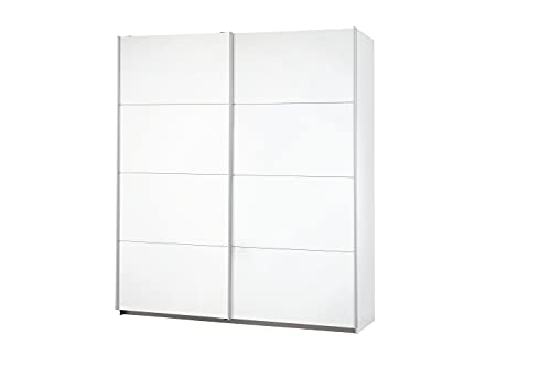 Rauch Möbel Caracas Schrank Kleiderschrank Schwebetürenschrank, Weiß, 2-trg., inkl. Zubehörpaket Basic 2 Kleiderstangen, 2 Einlegeböden, BxHxT 181x210x62 cm von Rauch Möbel