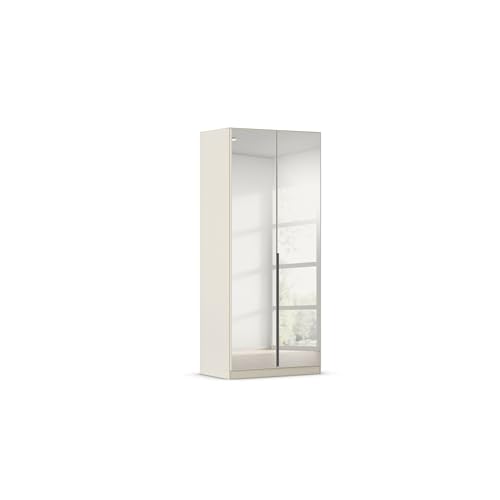 Rauch Möbel Alabama, Kleiderschrank, Garderobe, 2-türig, Spiegel, Zubehör Premium, 1 Kleiderstange, 3 Einlegeböden, Schubladeneinsatz, Farbe Beige, Griff Grau metallic, 91x229x54cm Rauch Möbel Alabama, Kleiderschrank, Garderobe, 2-türig, Spiegel, Zubehör Premium, 1 Kleiderstange, 3 Einlegeböden, Schubladeneinsatz, Farbe Beige, Griff Grau metallic, 91x229x54cm von Rauch Möbel