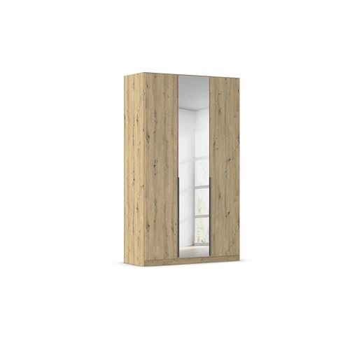Rauch Möbel Alabama, Kleiderschrank, Garderobe, 3-türig, Spiegel, Zubehör Premium, 2 Kleiderstangen, 5 Einlegeböden, Schubladeneinsatz, Farbe Eiche Artisan, Holz, Griff Grau metallic, 136x210x54cm Rauch Möbel Alabama, Kleiderschrank, Garderobe, 3-türig, Spiegel, Zubehör Premium, 2 Kleiderstangen, 5 Einlegeböden, Schubladeneinsatz, Farbe Eiche Artisan, Holz, Griff Grau metallic, 136x210x54cm von Rauch Möbel