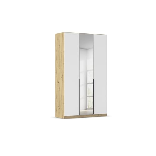 Rauch Möbel Alabama, Kleiderschrank, Garderobe, 3-türig, Spiegel, Zubehör Premium, 2 Kleiderstangen, 7 Einlegeböden, Schubladeneinsatz, Farbe Weiß/Eiche Artisan, Griff Grau metallic, 136x229x54cm Rauch Möbel Alabama, Kleiderschrank, Garderobe, 3-türig, Spiegel, Zubehör Premium, 2 Kleiderstangen, 7 Einlegeböden, Schubladeneinsatz, Farbe Weiß/Eiche Artisan, Griff Grau metallic, 136x229x54cm von Rauch Möbel