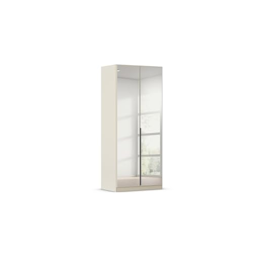 Rauch Möbel Alabama, Kleiderschrank, Garderobenschrank, 2-türig, Spiegel, Zubehör Basic, 1 Kleiderstange, 2 Einlegeböden, Farbe Beige, Griff Grau metallic, 91x229x54cm Rauch Möbel Alabama, Kleiderschrank, Garderobenschrank, 2-türig, Spiegel, Zubehör Basic, 1 Kleiderstange, 2 Einlegeböden, Farbe Beige, Griff Grau metallic, 91x229x54cm von Rauch Möbel