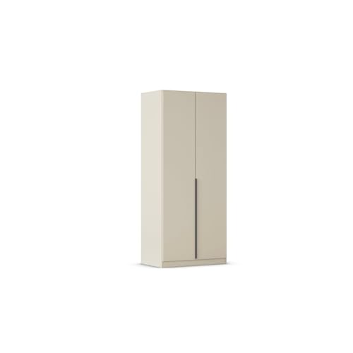 Rauch Möbel Alabama, Kleiderschrank, Garderobenschrank, 2-türig, Zubehör Basic, 1 Kleiderstange, 1 Einlegeboden, Farbe Beige, Griff Grau metallic, 91x210x54cm Rauch Möbel Alabama, Kleiderschrank, Garderobenschrank, 2-türig, Zubehör Basic, 1 Kleiderstange, 1 Einlegeboden, Farbe Beige, Griff Grau metallic, 91x210x54cm von Rauch Möbel