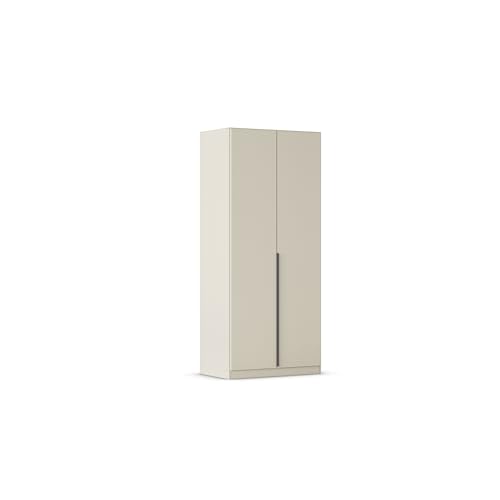Rauch Möbel Alabama, Kleiderschrank, Garderobenschrank, 2-türig, Zubehör Basic, 1 Kleiderstange, 2 Einlegeböden, Farbe Beige, Griff Grau metallic, 91x229x54cm Rauch Möbel Alabama, Kleiderschrank, Garderobenschrank, 2-türig, Zubehör Basic, 1 Kleiderstange, 2 Einlegeböden, Farbe Beige, Griff Grau metallic, 91x229x54cm von Rauch Möbel