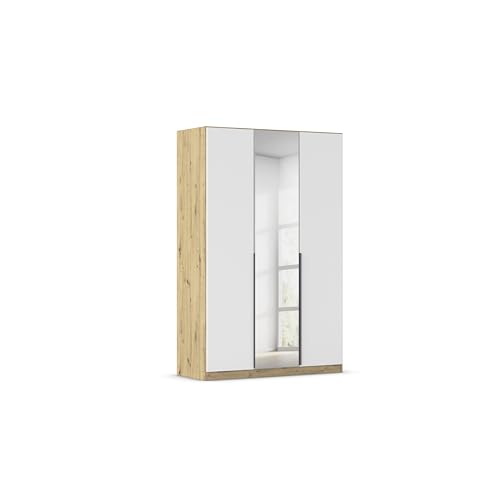 Rauch Möbel Alabama, Kleiderschrank, Garderobenschrank, 3-türig, Spiegel, Zubehör Basic, 2 Kleiderstangen, 2 Einlegeböden, Farbe Weiß/Eiche Artisan, Holz, Griff Grau metallic, 136x210x54cm Rauch Möbel Alabama, Kleiderschrank, Garderobenschrank, 3-türig, Spiegel, Zubehör Basic, 2 Kleiderstangen, 2 Einlegeböden, Farbe Weiß/Eiche Artisan, Holz, Griff Grau metallic, 136x210x54cm von Rauch Möbel
