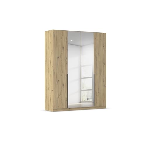 Rauch Möbel Alabama, Kleiderschrank, Garderobenschrank, 4-türig, Spiegel, Zubehör Classic, 2 Kleiderstangen, 5 Einlegeböden, Farbe Eiche Artisan, Holz, Griff Grau metallic, 181x210x54cm Rauch Möbel Alabama, Kleiderschrank, Garderobenschrank, 4-türig, Spiegel, Zubehör Classic, 2 Kleiderstangen, 5 Einlegeböden, Farbe Eiche Artisan, Holz, Griff Grau metallic, 181x210x54cm von Rauch Möbel