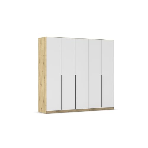 Rauch Möbel Alabama, Kleiderschrank, Garderobenschrank, 5-türig, Zubehör Basic, 3 Kleiderstangen, 3 Einlegeböden, Farbe Weiß/Eiche Artisan, Holz, Griff Grau metallic, 226x210x54cm Rauch Möbel Alabama, Kleiderschrank, Garderobenschrank, 5-türig, Zubehör Basic, 3 Kleiderstangen, 3 Einlegeböden, Farbe Weiß/Eiche Artisan, Holz, Griff Grau metallic, 226x210x54cm von Rauch Möbel