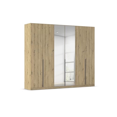 Rauch Möbel Alabama, Kleiderschrank, Garderobenschrank, 6-türig, Spiegel, Zubehör Basic, 3 Kleiderstangen, 3 Einlegeböden, Farbe Eiche Artisan, Holz, Griff Grau metallic, 271x210x54cm Rauch Möbel Alabama, Kleiderschrank, Garderobenschrank, 6-türig, Spiegel, Zubehör Basic, 3 Kleiderstangen, 3 Einlegeböden, Farbe Eiche Artisan, Holz, Griff Grau metallic, 271x210x54cm von Rauch Möbel