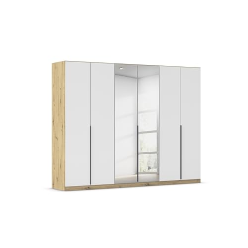 Rauch Möbel Alabama, Kleiderschrank, Garderobenschrank, 6-türig, Spiegel, Zubehör Classic, 3 Kleiderstangen, 6 Einlegeböden, Farbe Weiß/Eiche Artisan, Holz, Griff Grau metallic, 271x210x54cm Rauch Möbel Alabama, Kleiderschrank, Garderobenschrank, 6-türig, Spiegel, Zubehör Classic, 3 Kleiderstangen, 6 Einlegeböden, Farbe Weiß/Eiche Artisan, Holz, Griff Grau metallic, 271x210x54cm von Rauch Möbel