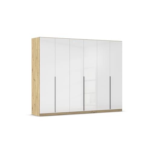 Rauch Möbel Alabama, Kleiderschrank, Garderobenschrank, 6-türig, Zubehör Basic, 3 Kleiderstangen, 3 Einlegeböden, Farbe Hochglanz Weiß/Eiche Artisan, Holz, Griff Grau metallic, 271x210x54cm Rauch Möbel Alabama, Kleiderschrank, Garderobenschrank, 6-türig, Zubehör Basic, 3 Kleiderstangen, 3 Einlegeböden, Farbe Hochglanz Weiß/Eiche Artisan, Holz, Griff Grau metallic, 271x210x54cm von Rauch Möbel