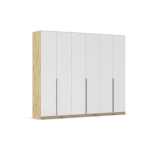 Rauch Möbel Alabama, Kleiderschrank, Garderobenschrank, 6-türig, Zubehör Classic, 3 Kleiderstangen, 9 Einlegeböden, Farbe Weiß/Eiche Artisan, Holz, Griff Grau metallic, 271x229x54cm Rauch Möbel Alabama, Kleiderschrank, Garderobenschrank, 6-türig, Zubehör Classic, 3 Kleiderstangen, 9 Einlegeböden, Farbe Weiß/Eiche Artisan, Holz, Griff Grau metallic, 271x229x54cm von Rauch Möbel