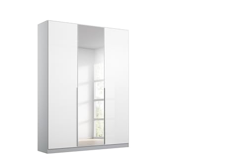 Rauch Möbel Alabama Drehtürenschrank Schrank Kleiderschrank Weiss Hochglanz, Seidengrau mit Spiegel, 3-türig, Inklusive Zubehörpaket Classic, 2 Kleiderstangen, 7 Einlegeböden, BxHxT 136x229x54 cm Rauch Möbel Alabama Drehtürenschrank Schrank Kleiderschrank Weiss Hochglanz, Seidengrau mit Spiegel, 3-türig, Inklusive Zubehörpaket Classic, 2 Kleiderstangen, 7 Einlegeböden, BxHxT 136x229x54 cm von Rauch Möbel