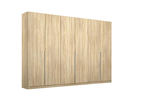 Rauch Möbel Alabama Schrank Kleiderschrank Drehtürenschrank Eiche Sonoma 6-türig inklusive Zubehörpaket Classic 3 Kleiderstangen, 6 Einlegeböden BxHxT 271x210x54 cm von Rauch Möbel