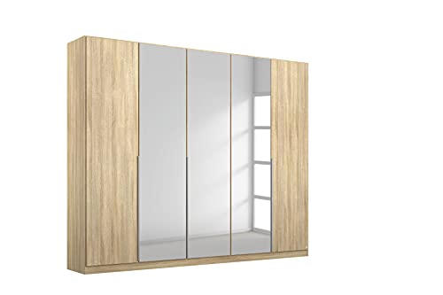 Rauch Möbel Alabama Schrank Kleiderschrank Drehtürenschrank Eiche Sonoma Spiegel, Holz, 5-türig mit Zubehörpaket Premium 3 Kleiderstangen, 6 Einlegeböden, 1 Schubkasteneinsatz BxHxT 226x210x54 cm Rauch Möbel Alabama Schrank Kleiderschrank Drehtürenschrank Eiche Sonoma Spiegel, Holz, 5-türig mit Zubehörpaket Premium 3 Kleiderstangen, 6 Einlegeböden, 1 Schubkasteneinsatz BxHxT 226x210x54 cm von Rauch Möbel