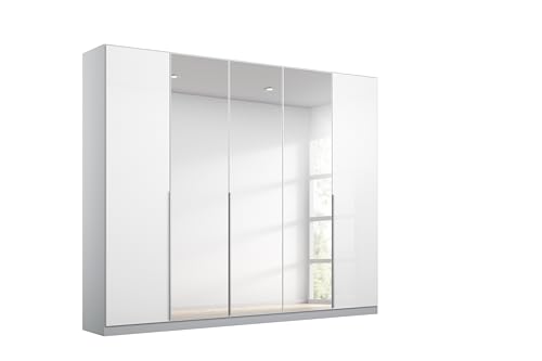Rauch Möbel Alabama Schrank Kleiderschrank Weiss Hochglanz, Seidengrau mit Spiegel, 5-türig, Inklusive Zubehörpaket Premium, 3 Kleiderstangen, 9 Einlegeböden, 3 Schubkästen, BxHxT 226x229x54 cm Rauch Möbel Alabama Schrank Kleiderschrank Weiss Hochglanz, Seidengrau mit Spiegel, 5-türig, Inklusive Zubehörpaket Premium, 3 Kleiderstangen, 9 Einlegeböden, 3 Schubkästen, BxHxT 226x229x54 cm von Rauch Möbel