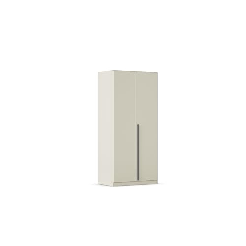 Rauch Möbel Alba, Kleiderschrank, Garderobenschrank 2-türig, mit 1 Kleiderstange, 1 Einlegeboden und Schubladeneinsatz, Farbe Champagner, Beige, Griffstange Grau metallic, Schwarz, 91x197x54cm Rauch Möbel Alba, Kleiderschrank, Garderobenschrank 2-türig, mit 1 Kleiderstange, 1 Einlegeboden und Schubladeneinsatz, Farbe Champagner, Beige, Griffstange Grau metallic, Schwarz, 91x197x54cm von Rauch Möbel