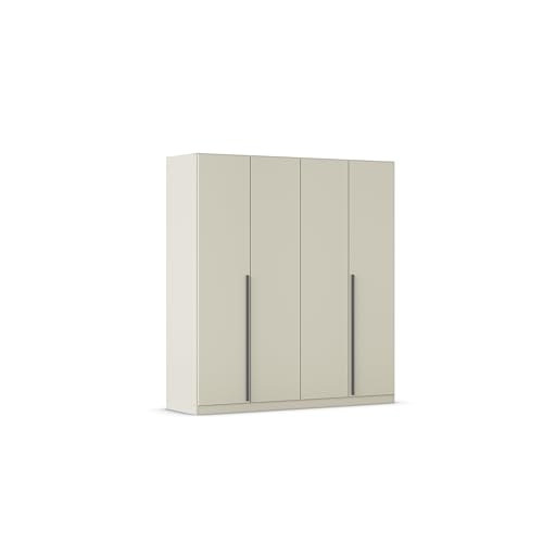 Rauch Möbel Alba, Kleiderschrank, Garderobenschrank 4-türig, mit 2 Kleiderstangen und 2 Einlegeböden, Farbe Champagner, Beige, Griffstange Grau metallic, Schwarz, 181x197x54cm Rauch Möbel Alba, Kleiderschrank, Garderobenschrank 4-türig, mit 2 Kleiderstangen und 2 Einlegeböden, Farbe Champagner, Beige, Griffstange Grau metallic, Schwarz, 181x197x54cm von Rauch Möbel
