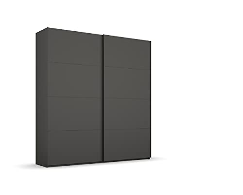 Rauch Möbel Beluga Schwebetürenschrank Schrank Kleiderschrank Graphit, 2-türig, Inklusive 2 Kleiderstangen, 2 Einlegeböden, BxHxT 180x222x69 cm von Rauch Möbel