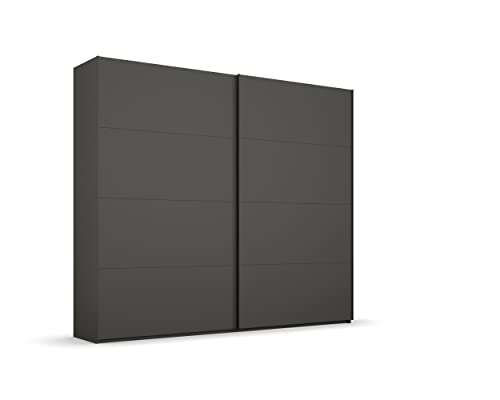 Rauch Möbel Beluga Schwebetürenschrank Schrank Kleiderschrank Graphit, 2-türig, Inklusive 3 Kleiderstangen, 3 Einlegeböden, BxHxT 225x222x69 cm von Rauch Möbel