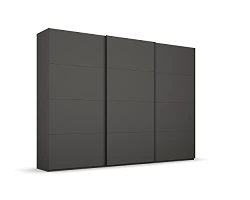 Rauch Möbel Beluga Schwebetürenschrank Schrank Kleiderschrank Graphit, 3-türig,Inklusive 3 Kleiderstangen, 3 Einlegeböden, BxHxT 270x236x69 cm von Rauch Möbel