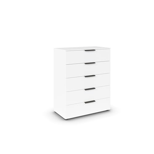 B0CWMHFPH7 Rauch Möbel Flipp, Hochkommode mit viel Stauraum für Flur, Wohnzimmer, Schlafzimmer, Alpinweiß, 5 Schubkästen, Griffe Graphit, 80x100x42cm B0CWMHFPH7 Rauch Möbel Flipp, Hochkommode mit viel Stauraum für Flur, Wohnzimmer, Schlafzimmer, Alpinweiß, 5 Schubkästen, Griffe Graphit, 80x100x42cm von Rauch Möbel