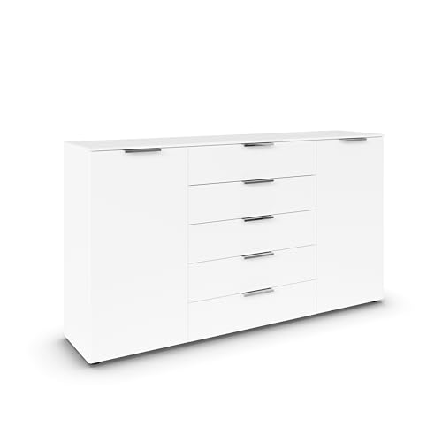 Rauch Möbel Flipp, Kombikommode, Kommode mit Stauraum für Wohnzimmer, Schlafzimmer, Flur, 4 Fachböden, Alpinweiß, 2-türig, 5 Schubkästen, Griffe chrom, 180x100x42cm Rauch Möbel Flipp, Kombikommode, Kommode mit Stauraum für Wohnzimmer, Schlafzimmer, Flur, 4 Fachböden, Alpinweiß, 2-türig, 5 Schubkästen, Griffe chrom, 180x100x42cm von Rauch Möbel