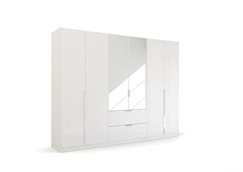 Rauch Möbel Glamour by Quadra Spin Schrank Drehtürenschrank, Hochglanz Weiß / Weiß, 6-trg. mit Spiegel, inkl. 3 Kleiderstangen, 3 Einlegeböden, 2 Schubkästen, BxHxT 271x210x54 cm Rauch Möbel Glamour by Quadra Spin Schrank Drehtürenschrank, Hochglanz Weiß / Weiß, 6-trg. mit Spiegel, inkl. 3 Kleiderstangen, 3 Einlegeböden, 2 Schubkästen, BxHxT 271x210x54 cm von Rauch Möbel