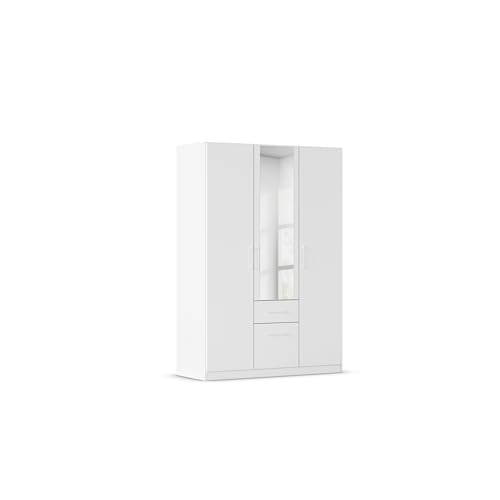 Rauch Möbel Glasgow Kleiderschrank, Schrank, Garderobe, Organizer, 3-türig, mit Spiegel, 2 Schubladen, Farbe Weiß, Stangengriff Weiß, 136x197x54cm Rauch Möbel Glasgow Kleiderschrank, Schrank, Garderobe, Organizer, 3-türig, mit Spiegel, 2 Schubladen, Farbe Weiß, Stangengriff Weiß, 136x197x54cm von Rauch Möbel